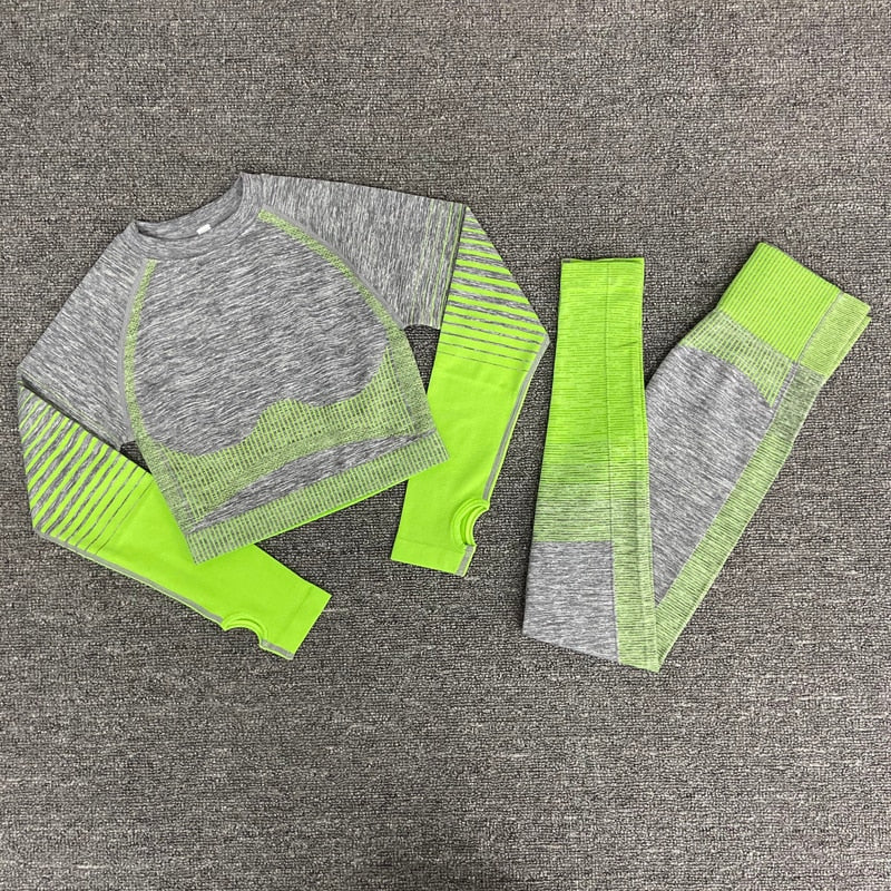 women yoga set gym clothing Female Sport fitness suit Running Clothes yoga top+ Leggings women Seamless gym yoga bra suits