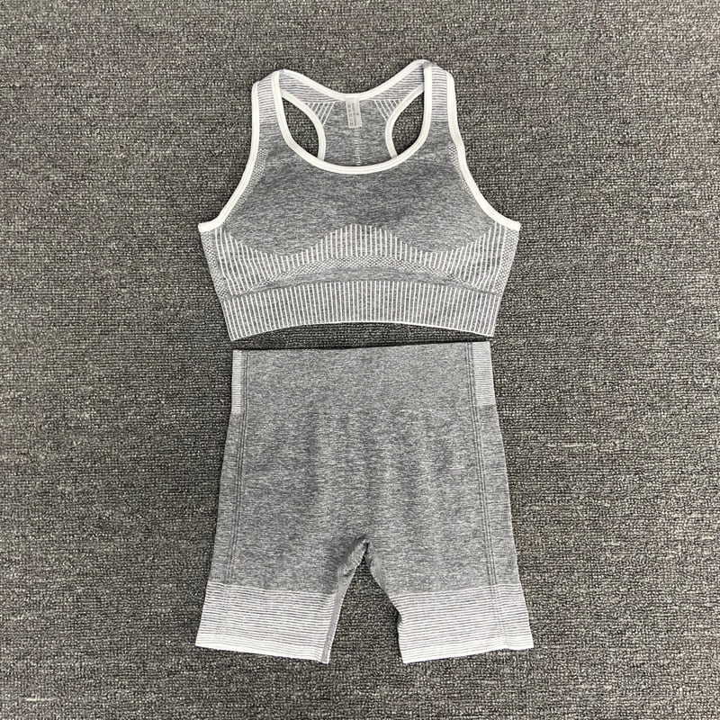 women yoga set gym clothing Female Sport fitness suit Running Clothes yoga top+ Leggings women Seamless gym yoga bra suits