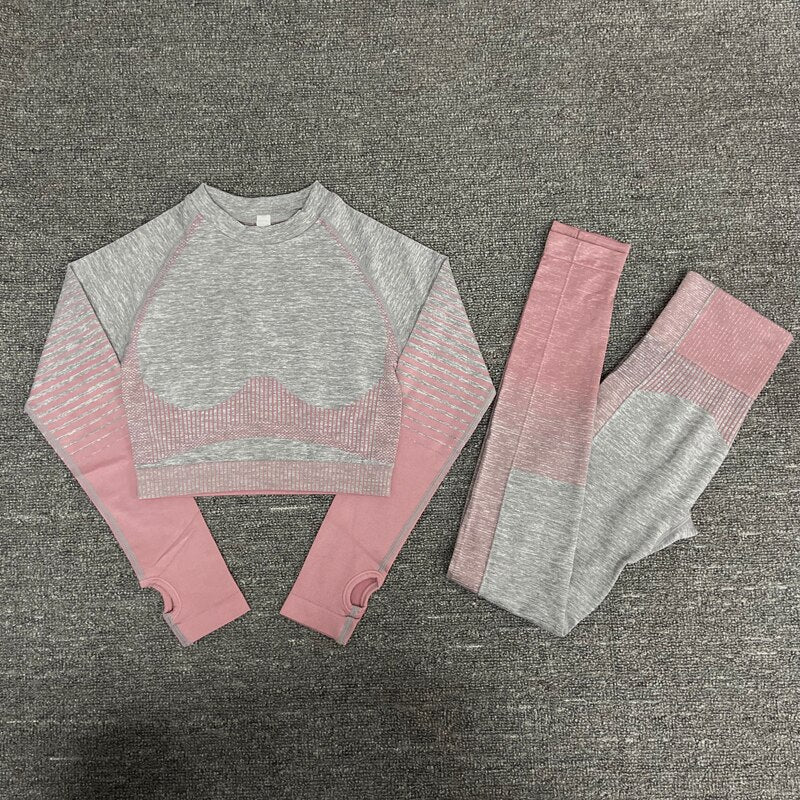yoga suits women yoga set gym clothing Female Sport fitness suit Running Clothes yoga top yoga leggings women Seamless gym set