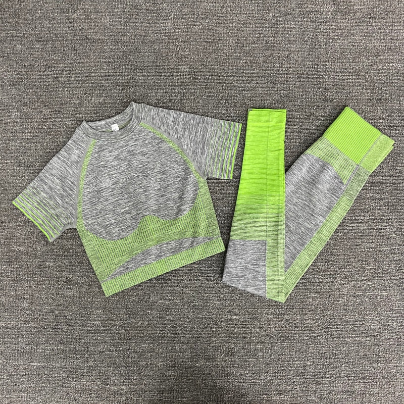 women yoga set gym clothing Female Sport fitness suit Running Clothes yoga top+ Leggings women Seamless gym yoga bra suits
