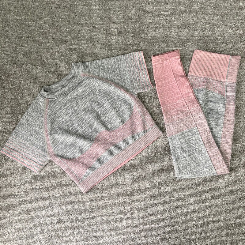 yoga suits women yoga set gym clothing Female Sport fitness suit Running Clothes yoga top yoga leggings women Seamless gym set