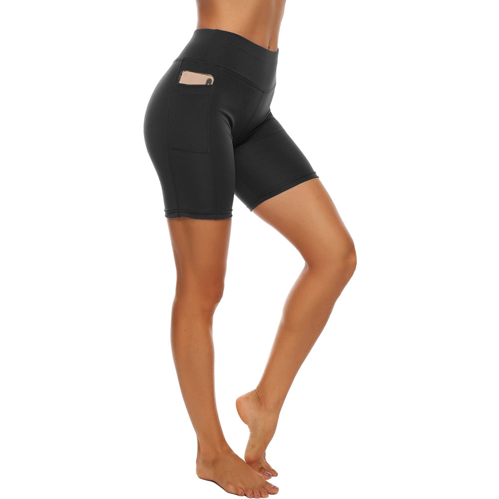 Women's Sports Pants 3/4 Gym Sport Woman Tights Casual Cropped Female Leggings For Fitness Women Yoga Pants with Side Pockets