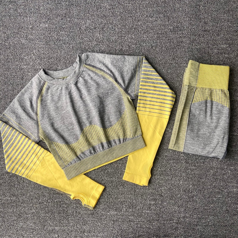 women yoga set gym clothing Female Sport fitness suit Running Clothes yoga top+ Leggings women Seamless gym yoga bra suits