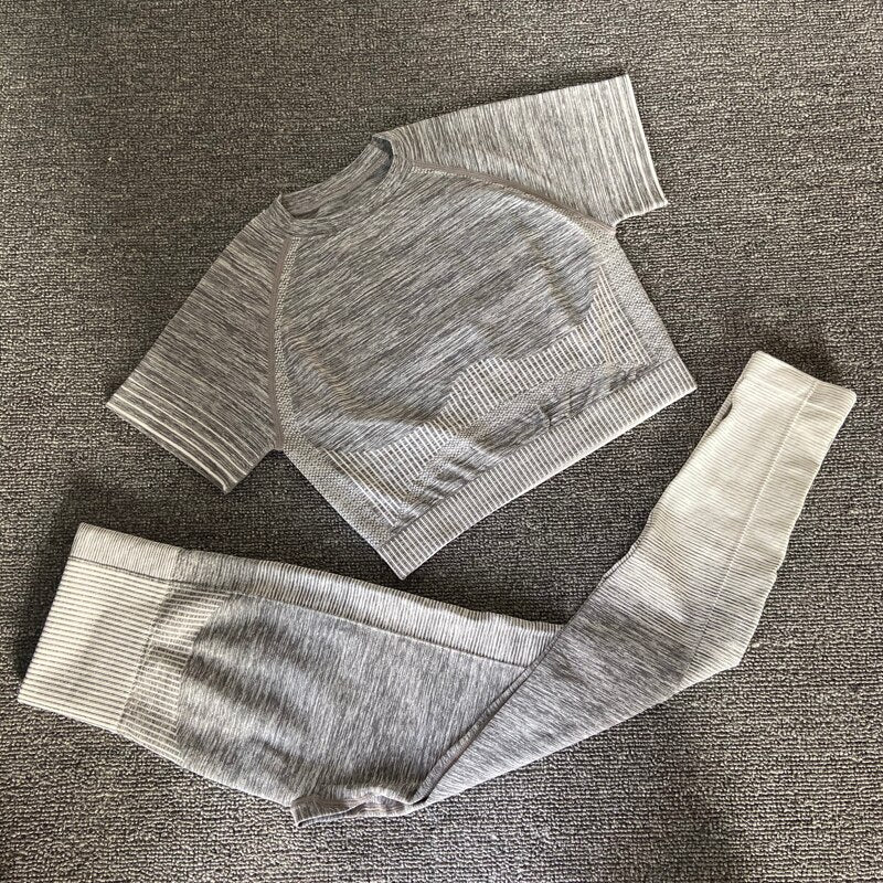 yoga suits women yoga set gym clothing Female Sport fitness suit Running Clothes yoga top yoga leggings women Seamless gym set