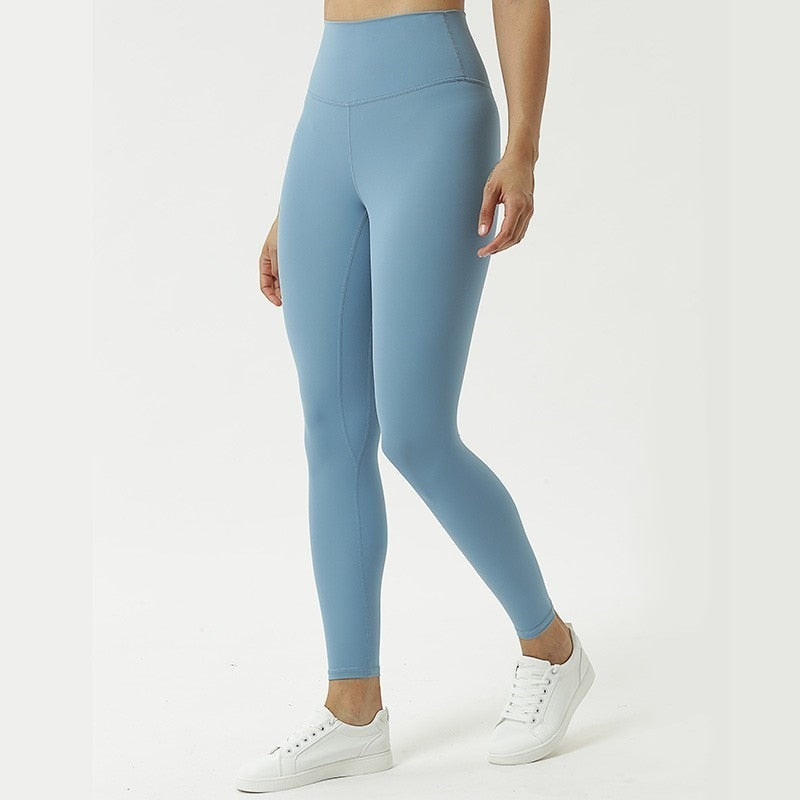 Fitness Women Yoga Pants Leggings High Waist Push Up Peach Buttocks Breathable Nude Feeling Buttock Yoga Ladies Pants