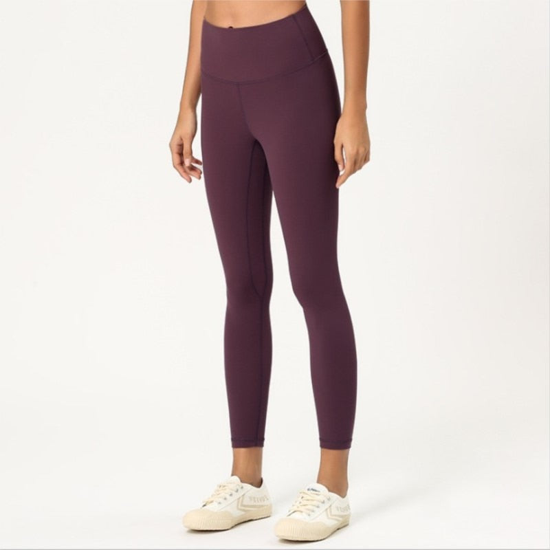 Fitness Women Yoga Pants Leggings High Waist Push Up Peach Buttocks Breathable Nude Feeling Buttock Yoga Ladies Pants