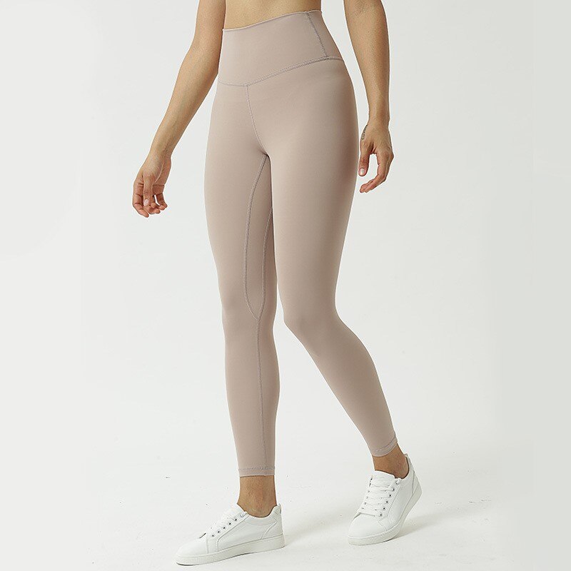 Fitness Women Yoga Pants Leggings High Waist Push Up Peach Buttocks Breathable Nude Feeling Buttock Yoga Ladies Pants