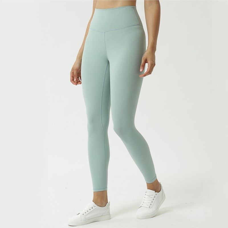 Fitness Women Yoga Pants Leggings High Waist Push Up Peach Buttocks Breathable Nude Feeling Buttock Yoga Ladies Pants