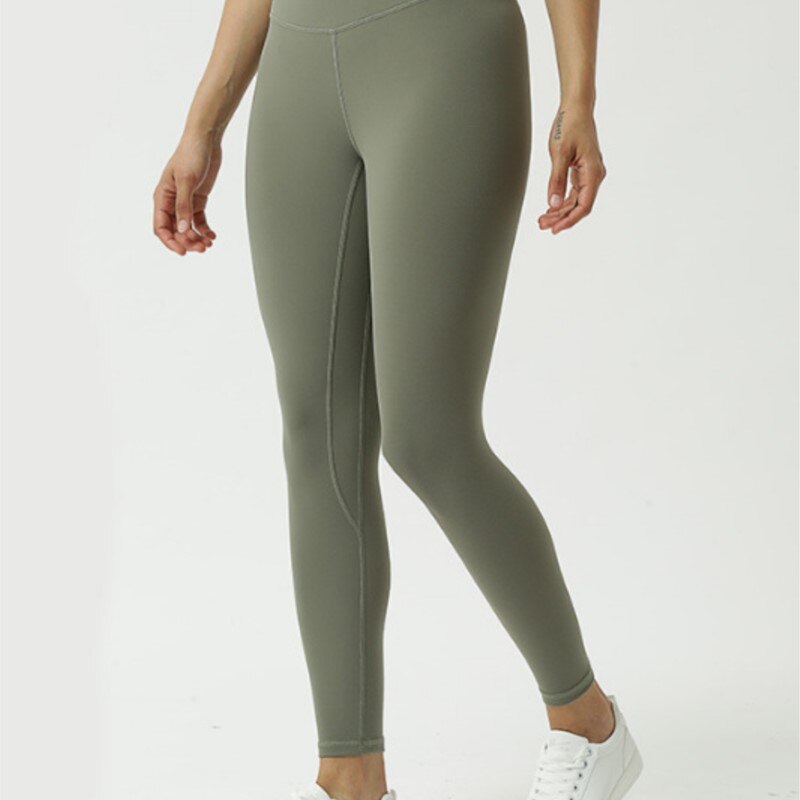 Fitness Women Yoga Pants Leggings High Waist Push Up Peach Buttocks Breathable Nude Feeling Buttock Yoga Ladies Pants