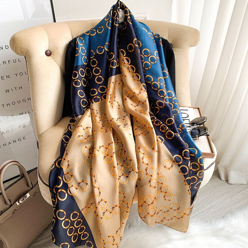 180*90cm Luxury Brand Women Scarf Summer