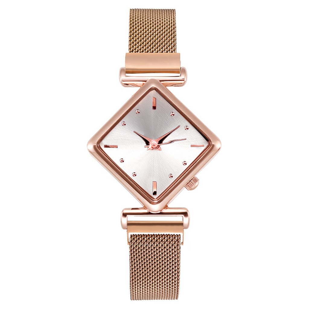 Rhombus Square Dial Watches Bracelet Set Quartz