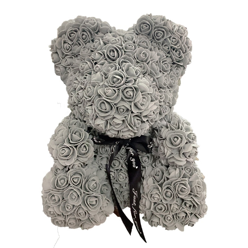 Rose Bear Heart Artificial Flower Rose Teddy Bear For Women Valentine' Gift