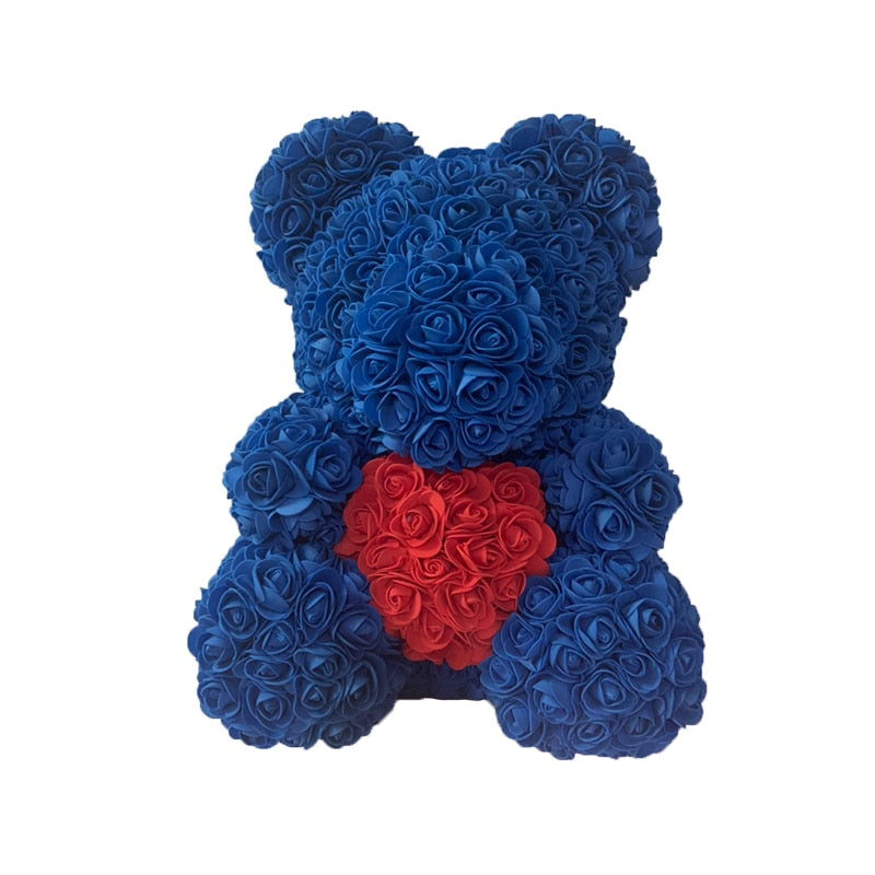 Rose Bear Heart Artificial Flower Rose Teddy Bear For Women Valentine' Gift