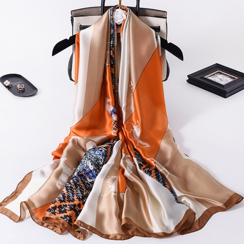 180*90cm Luxury Brand Women Scarf Summer