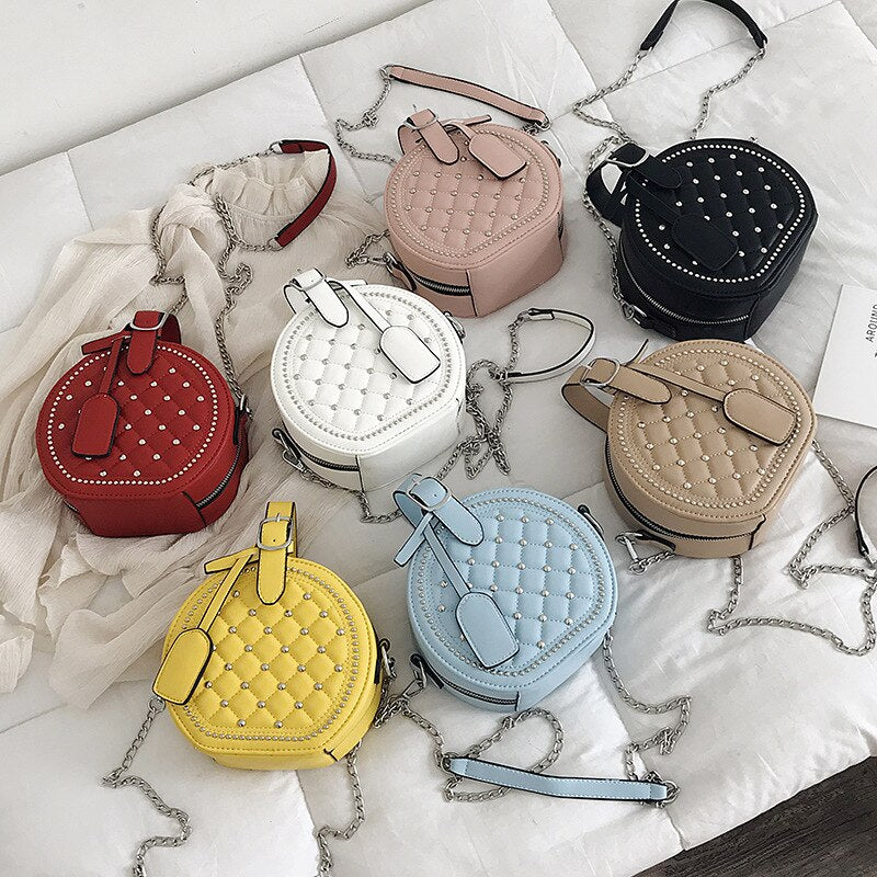 Crossbody Messenger Bags Ladies Round Bolsa