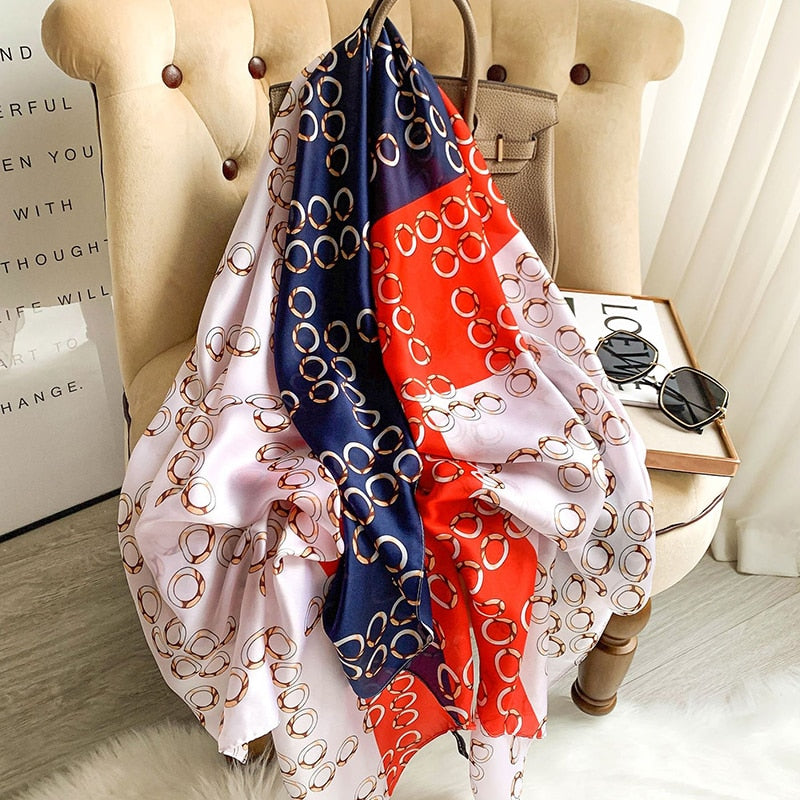180*90cm Luxury Brand Women Scarf Summer