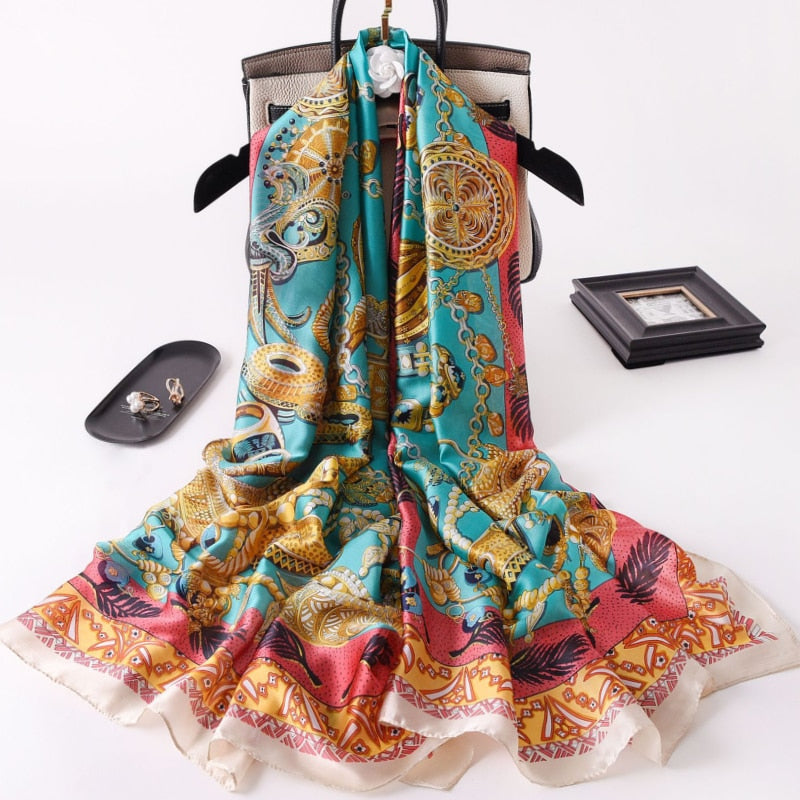 180*90cm Luxury Brand Women Scarf Summer