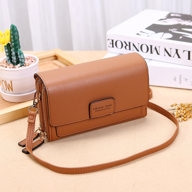 Trend Brand Female Wallet New Shoulder Bag Women Crossbady Bag Luxury Designer PU Leather Ladies Handbags Purse Mobile Phone Bag
