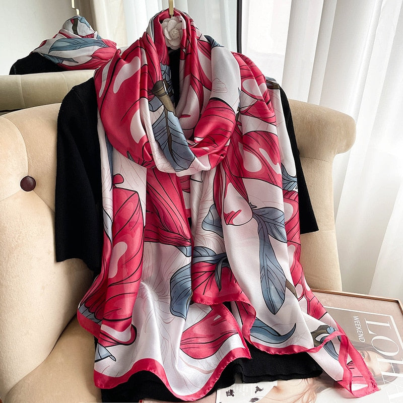 180*90cm Luxury Brand Women Scarf Summer