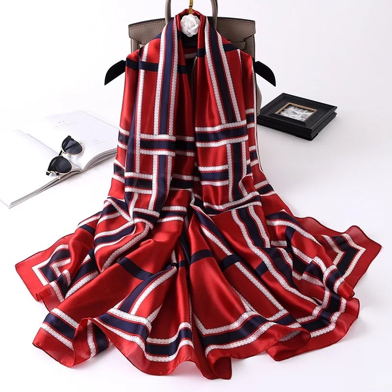 180*90cm Luxury Brand Women Scarf Summer