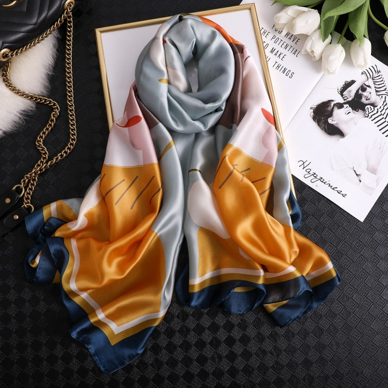 180*90cm Luxury Brand Women Scarf Summer