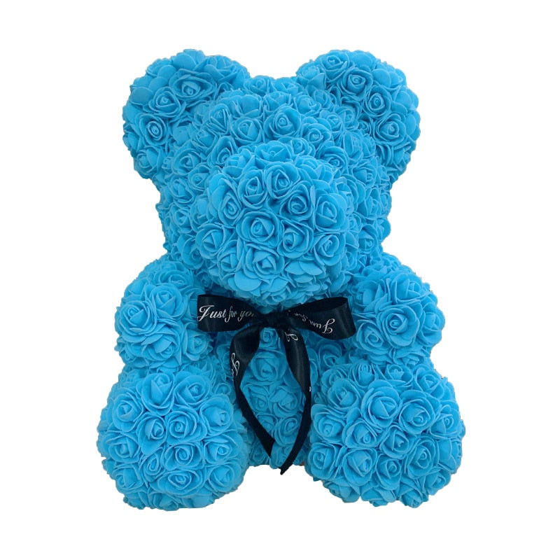 Rose Bear Heart Artificial Flower Rose Teddy Bear For Women Valentine' Gift