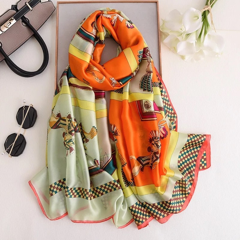 180*90cm Luxury Brand Women Scarf Summer