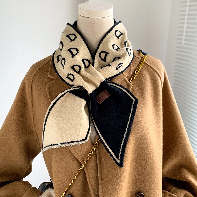 Knitted Scarf New Letter Luxury Brand Women Scarf