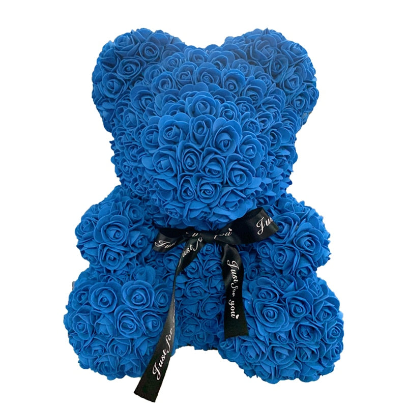 Rose Bear Heart Artificial Flower Rose Teddy Bear For Women Valentine' Gift