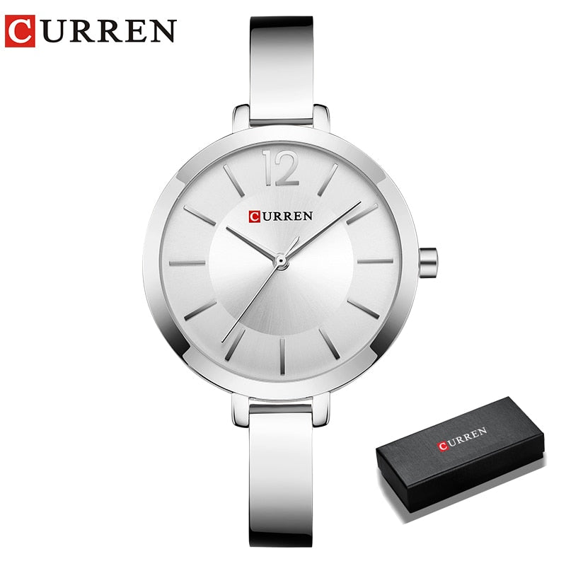 CURREN Fashion Gold Women Watches Stainless