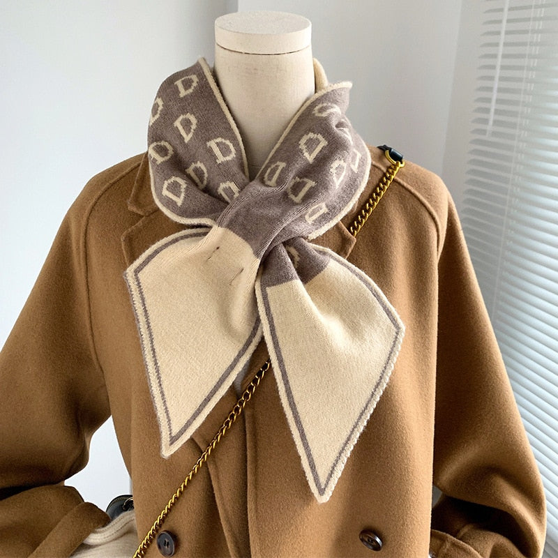 Knitted Scarf New Letter Luxury Brand Women Scarf
