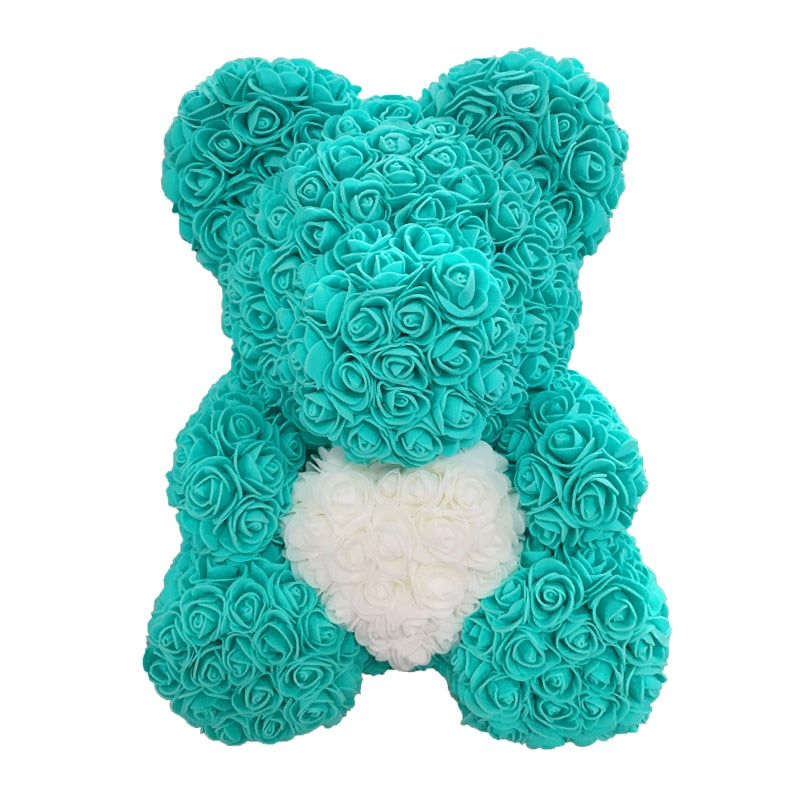 Rose Bear Heart Artificial Flower Rose Teddy Bear For Women Valentine' Gift
