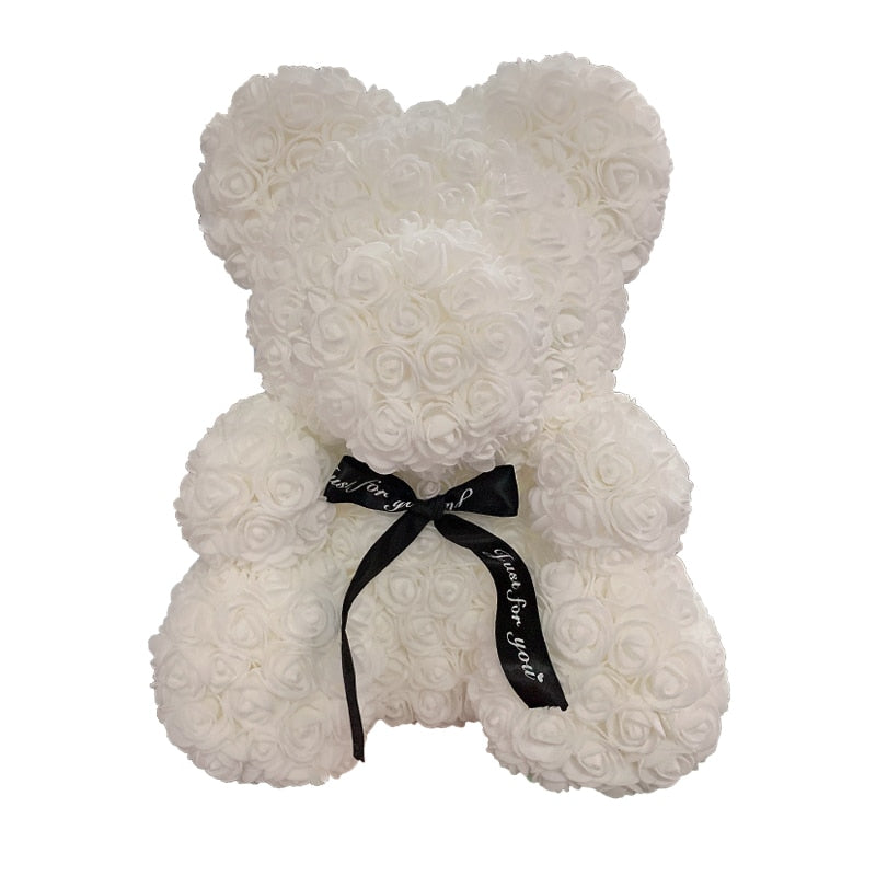 Rose Bear Heart Artificial Flower Rose Teddy Bear For Women Valentine' Gift