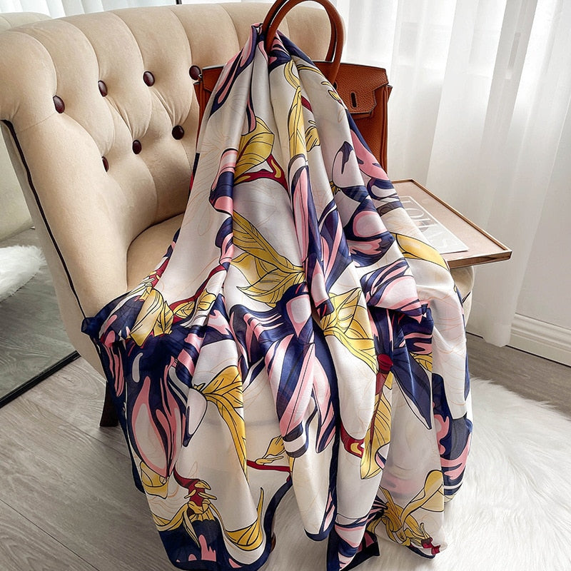 180*90cm Luxury Brand Women Scarf Summer