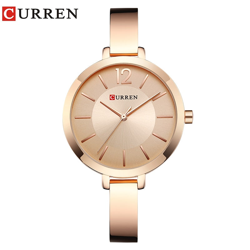 CURREN Fashion Gold Women Watches Stainless