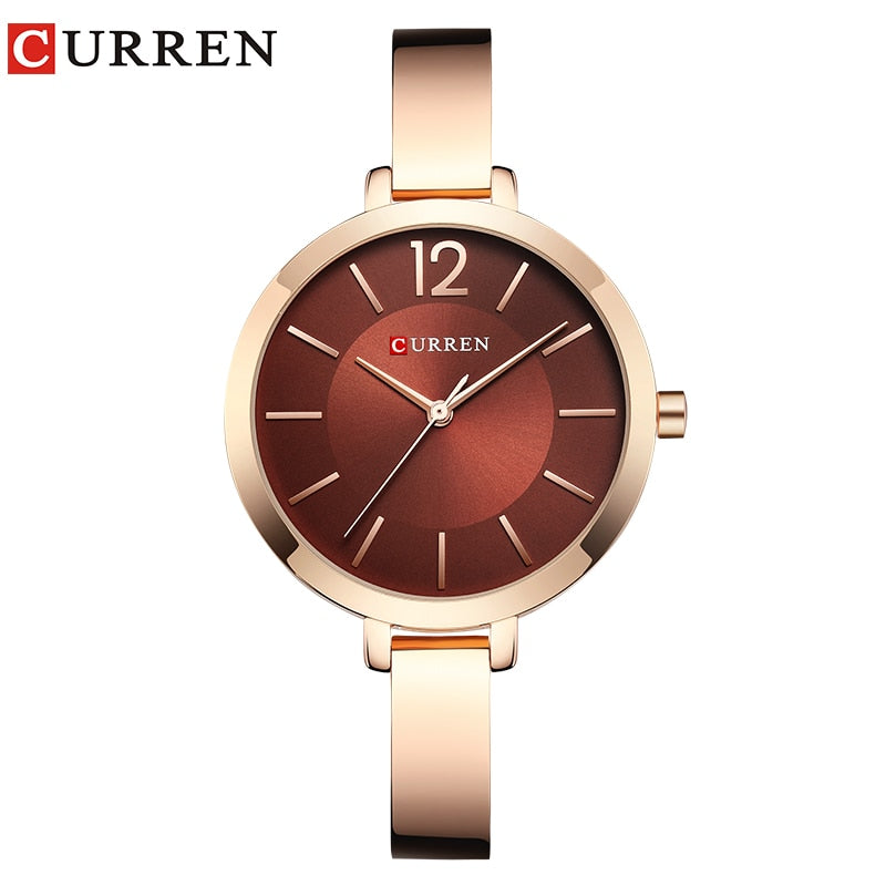 CURREN Fashion Gold Women Watches Stainless