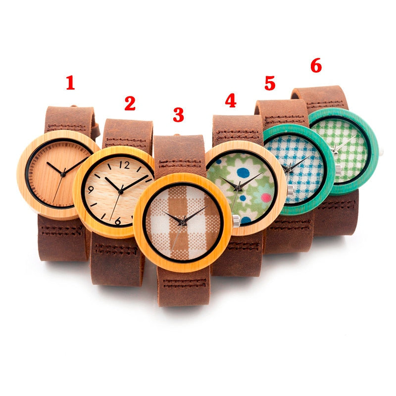 Watches Woman Bamboo Wristwatch For Women