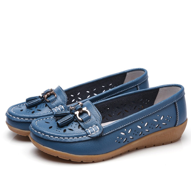 Women Flats Summer Women Genuine Leather