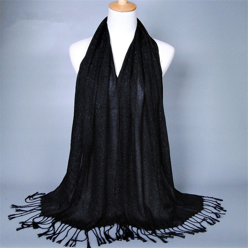 Winter New Scarf Print Solid Color Long Shawls