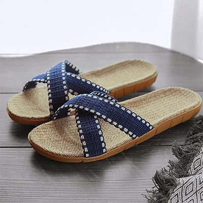 LCIZRONG Summer Linen Home Slippers