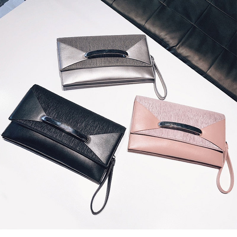 Envelope Clutch Bag Women Leather Luxury