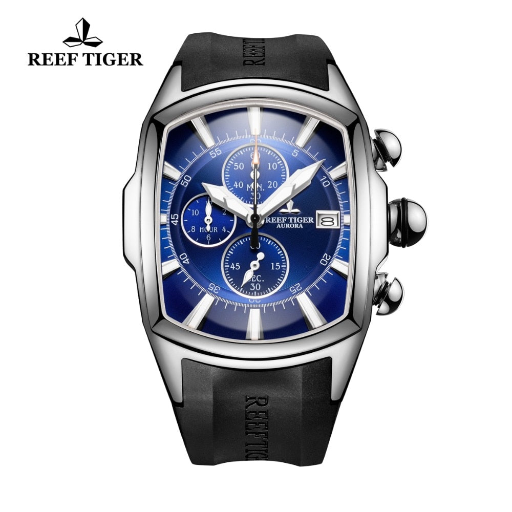 Reef Tiger/RT Big Sport Watches with Date Rubber