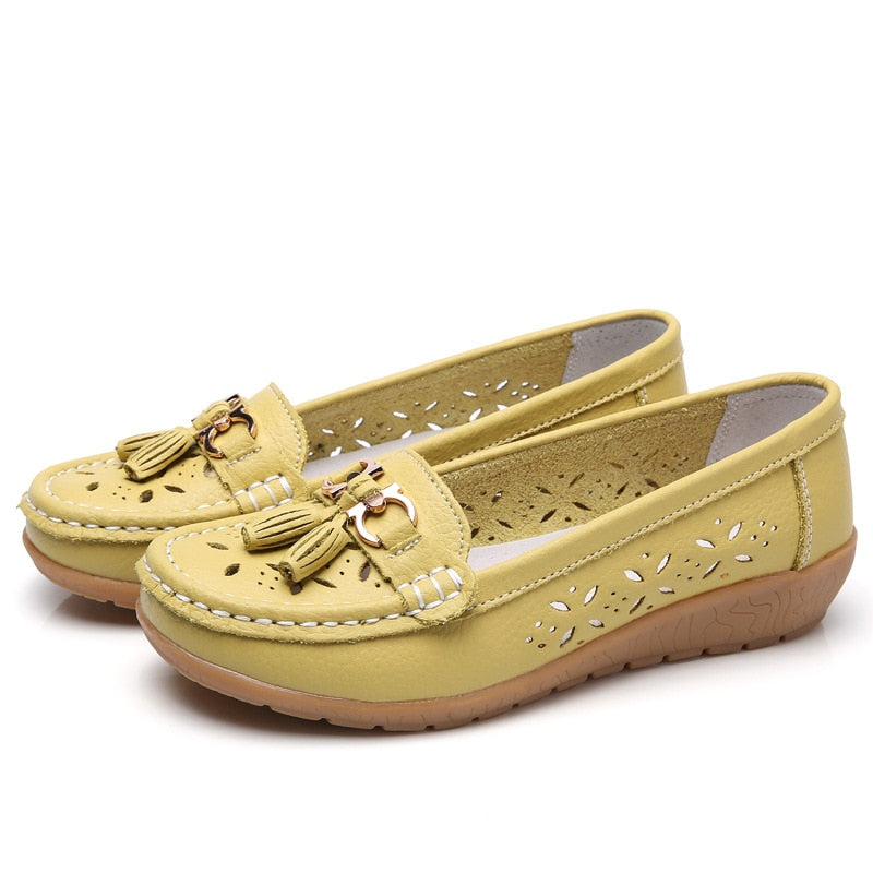 Women Flats Summer Women Genuine Leather
