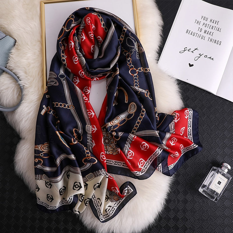 180*90cm Luxury Brand Women Scarf Summer