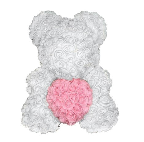 Rose Bear Heart Artificial Flower Rose Teddy Bear For Women Valentine' Gift