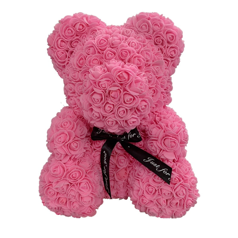 Rose Bear Heart Artificial Flower Rose Teddy Bear For Women Valentine' Gift