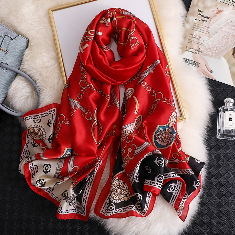 180*90cm Luxury Brand Women Scarf Summer