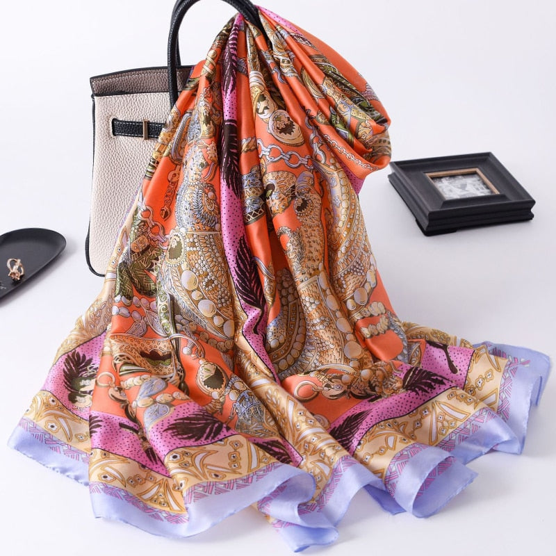 180*90cm Luxury Brand Women Scarf Summer