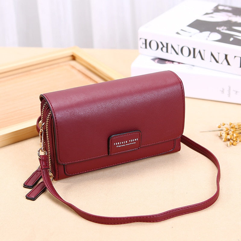 Trend Brand Female Wallet New Shoulder Bag Women Crossbady Bag Luxury Designer PU Leather Ladies Handbags Purse Mobile Phone Bag