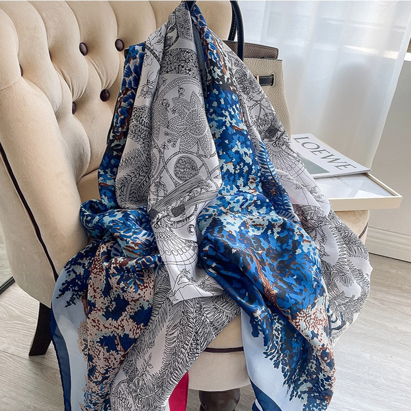 180*90cm Luxury Brand Women Scarf Summer